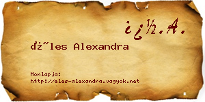 Éles Alexandra névjegykártya