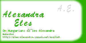 alexandra eles business card